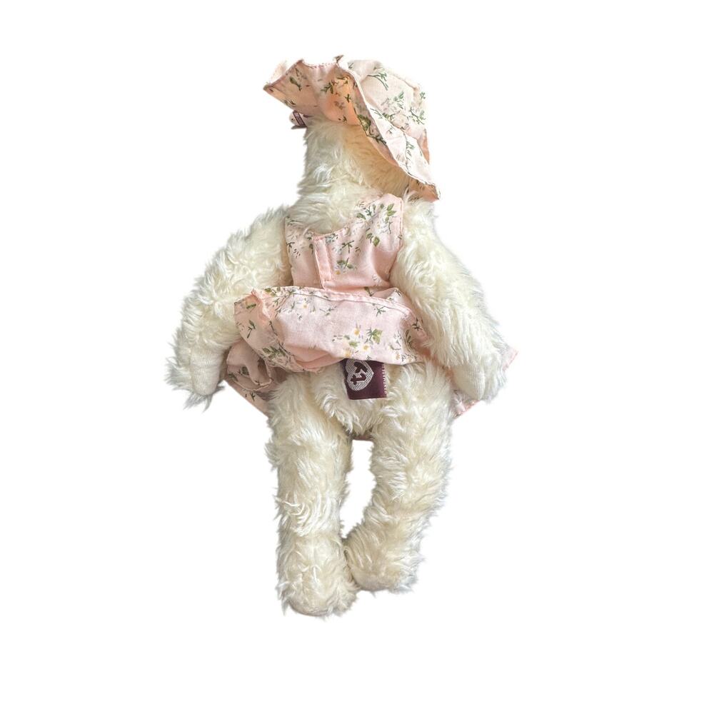 TY Collectible Nola Bear Plush Pink Floral‎ Dress And Hat Full Jointed 1993 - Picture 2 of 4